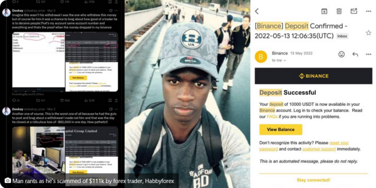 Man rants as he’s scammed of $111k by forex trader, Habbyforex