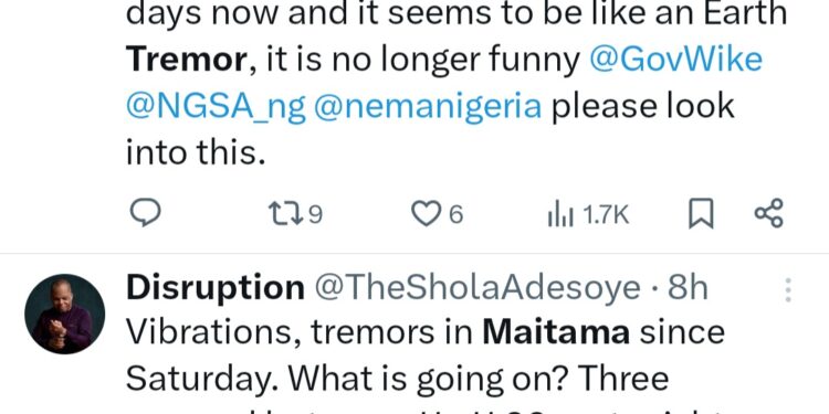 Abuja residents complain about earth tremors in Maitama