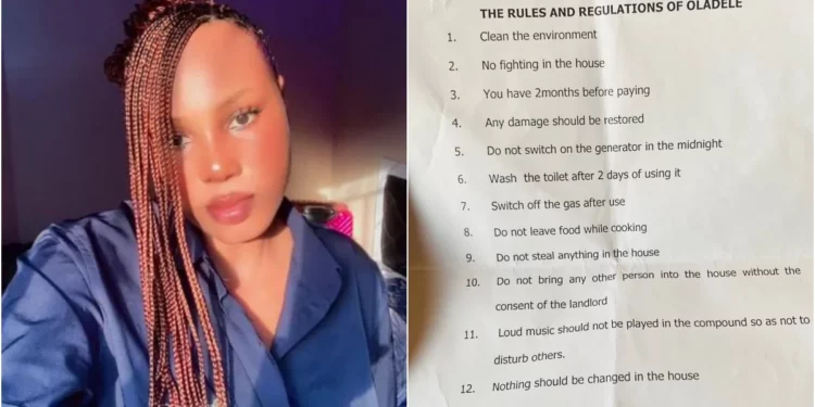 “Small small biko” – Tenant laments landlord’s outlined rules