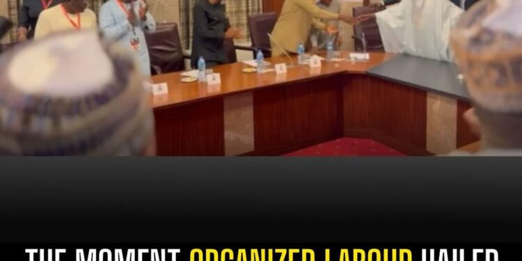 The Moment Organized Labour Hailed Tinubu For Approving ₦70,000 Minimum Wage (Video)