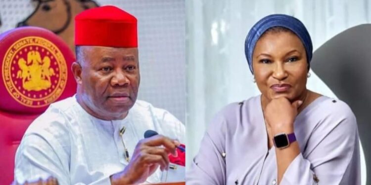 Video: Senator Ireti Kingibe storms out after clash with Akpabio