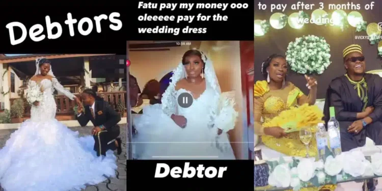 Vendor exposes couple for taking wedding gown on credit, failing to clear debt