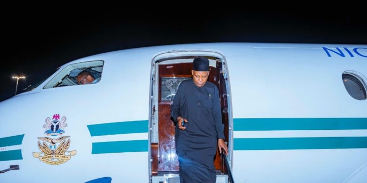 Shettima’s life is at risk – Borno Speaker says as he demands new aircraft for Vice President