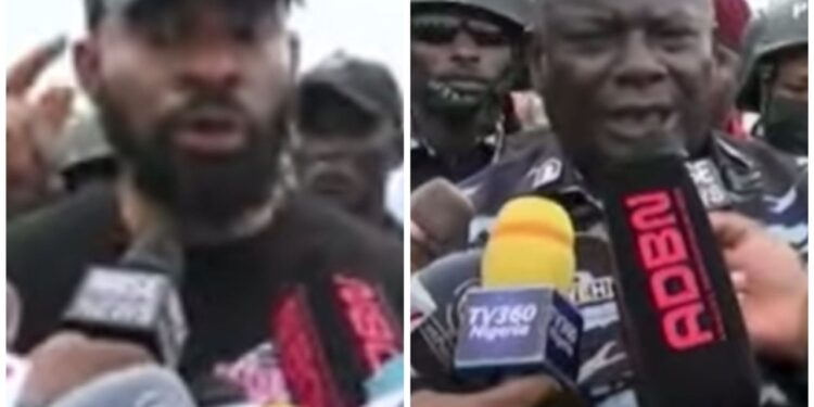 FCT Police commissioner and Lawyer Deji Adeyanju argue over the court order restricting the protest convergence to the MKO Abiola stadium (video)