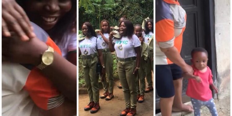 Heartwarming video of corps members appreciating a woman for always providing them with water during their service year
