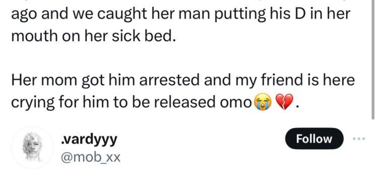 Mother gets her daughter’s boyfriend arrested for putting his penis in her mouth while she was on her sick bed
