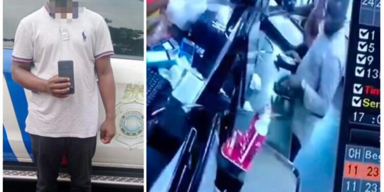 Police arrest man captured on CCTV stealing phone at eatery