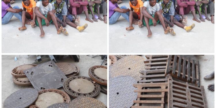 Police arrest suspected manhole thieves in Abuja (photos)