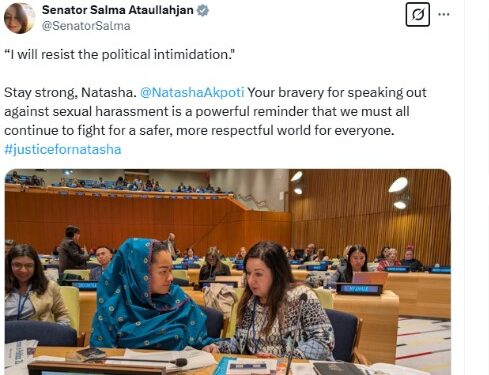 Canadian Senator throws support for Natasha Akpoti