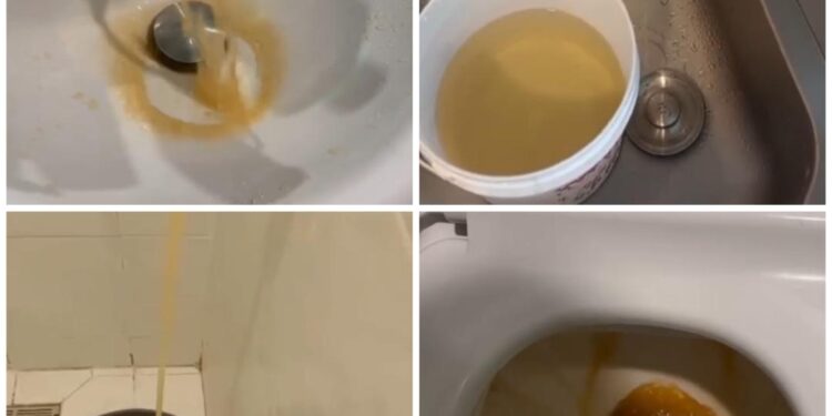 Nigerians react as man laments about the colour of the water running in his ‘luxury apartment’ in Lekki (video)