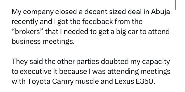 Nigerians recount how some Abuja businessmen ‘rent’ oyibos to pose as their business partner so as to look serious while bidding for a contract