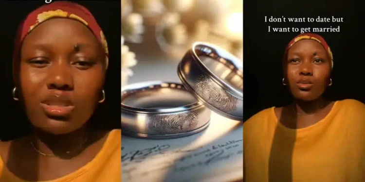 Woman declares readiness for marriage without dating, says talking stage is scary