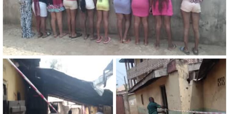 Anambra Govt shuts brothel harbouring underage sex workers, armed robbers and drug peddlers