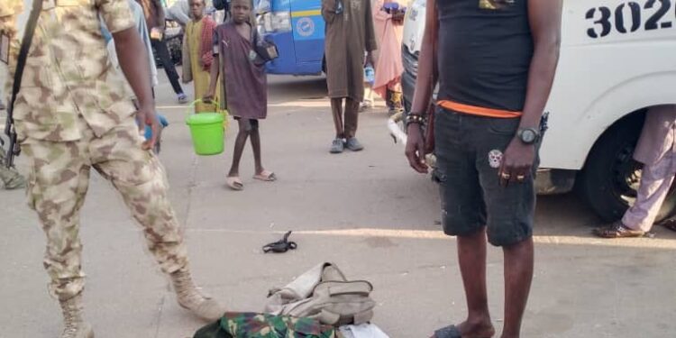 Soldier arrested with ammunition at Borno motor park