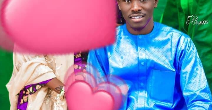 Nigerian man conceals his fiancé’s face in pre-wedding photo