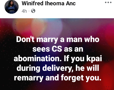 Don’t marry a man who sees CS as an abomination – Nigerian woman advises women