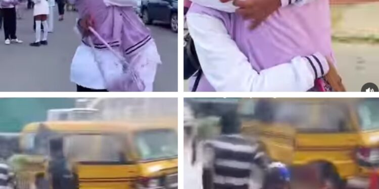 Nigerian lady and her friend narrowly escape death as commercial bus catches fire few weeks to their graduation (video)
