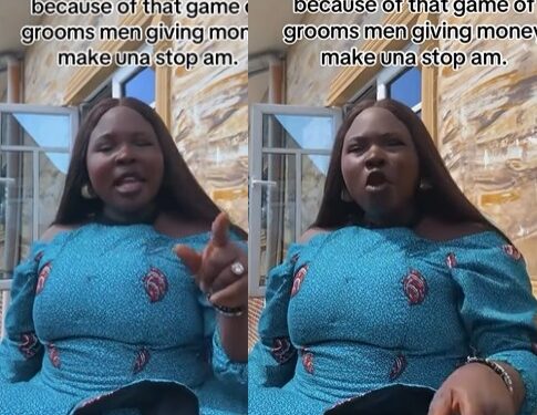 Married woman issues stern warning to Asoebi girls after one of them tried to ‘obtain’ N100k from her husband during a game at a wedding party (video)