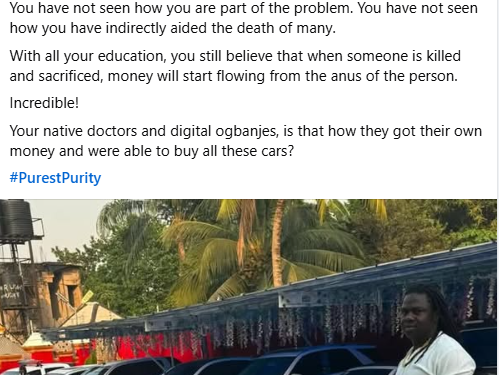 Fr Kelvin Ugwu calls out native doctors and people who believe in blood money ritual