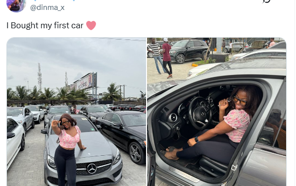 “I saved N200K daily to afford it” – Lady reacts to claims that a man bought car for her