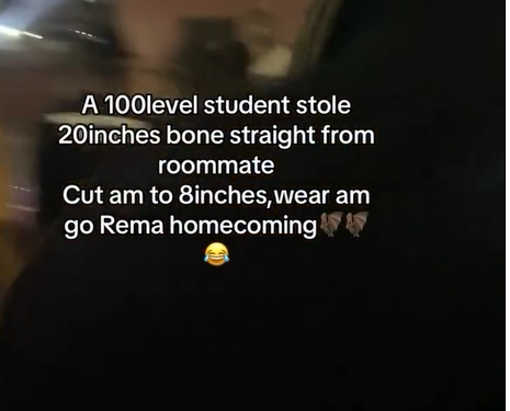 UNIBEN student allegedly steals roommate’s 20-inch bone straight and cuts it to 8-inch to attend Rema’s concert