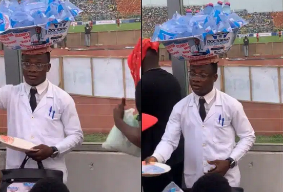 Medical student spotted hawking bottled water to support tuition fee