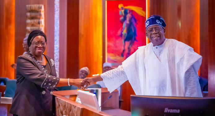 President Tinubu swears in Justice Kekere-Ekun as acting CJN (photos)