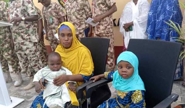 “I was married to 8 terrorists and gave birth to 3 children” rescued Chibok girl with 2 kids speaks after 10 years in captivity