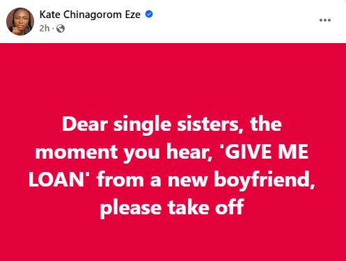 The moment you hear give me loan from a new boyfriend, please take off – Nigerian marriage therapist advises single ladies