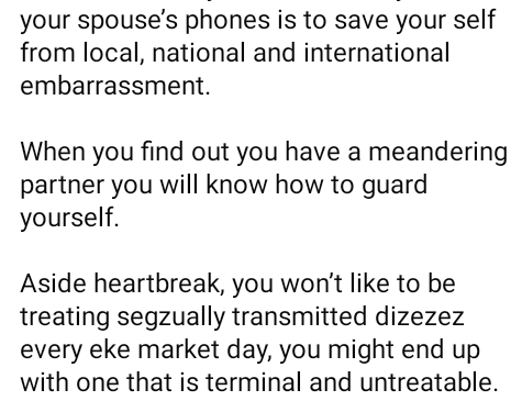Always check your spouse’s phones. Your children need you alive and healthy – Nigerian mother says