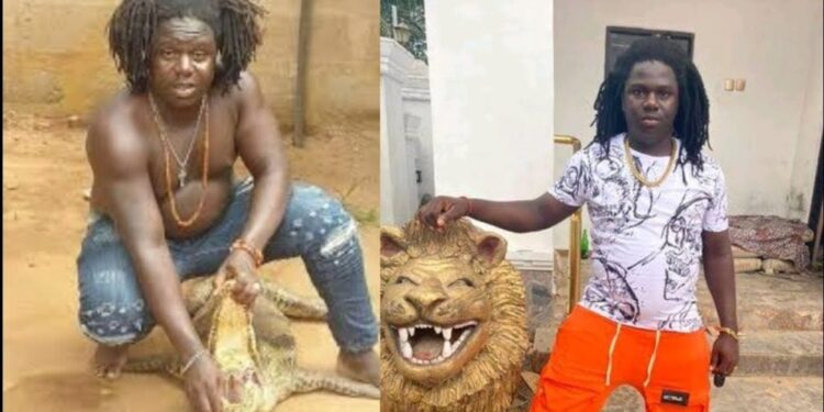Popular Anambra native doctor Akwa Okuko Tiwara Aki taken into custody to prove efficacy of the money rituals he allegedly conducts