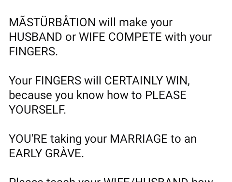 It’s wrong to masturbate in marriage – Nigerian lawyer says
