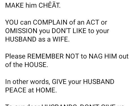 Nagging a man is the easiest way to make him cheat – Nigerian lawyer says