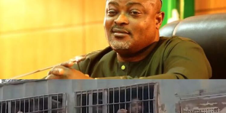 Apprehended “loyalists” of the impeached Speaker of Lagos House of Assembly, Mudashiru Obasa sing Tinubu‘s “on your mandate we shall stand“ (video)