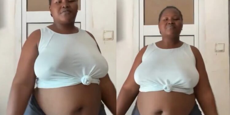 No man can say no to me despite my big stomach – Nigerian lady affirms (video)