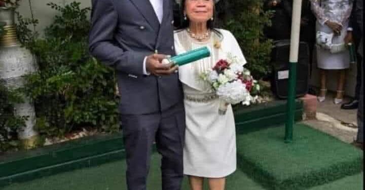 ‘Oyibo citizenship with k-leg’ – Journalist reacts to photo of Nigerian man and his older Caucasian wife