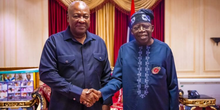 Tinubu hosts Ghana’s president-elect, Mahama in Abuja