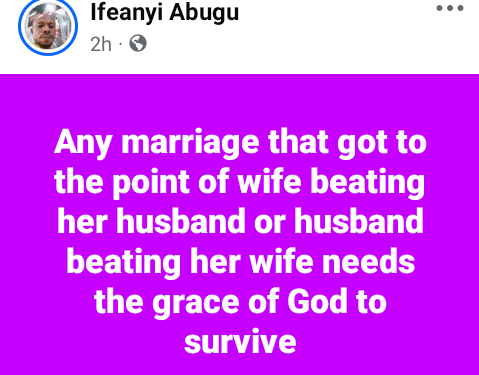 Beating your wife once in a while to reset her is not bad – Married Nigerian man says
