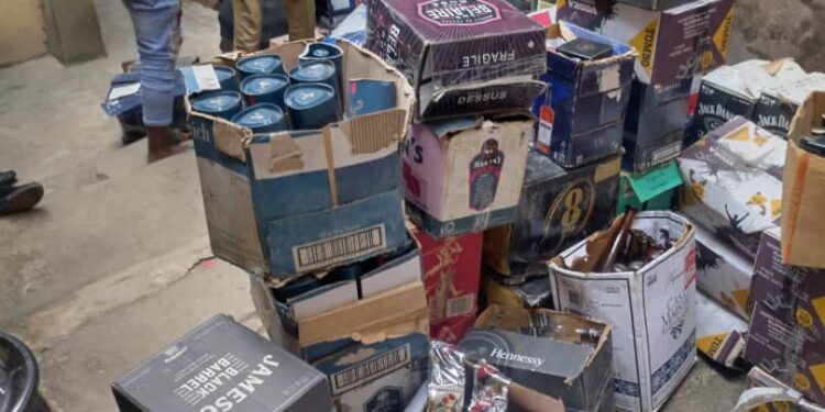 NAFDAC uncovers illegal alcohol production factory in Lagos Island, seizes N200 million worth of goods (photos)