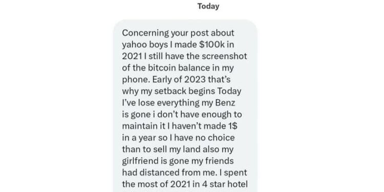 Yahoo boys share their struggle with becoming broke after spending way too much on frivolities